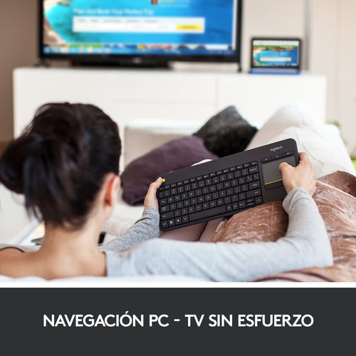 Teclado Logitech K400 Rf Wireless Touchpad Black