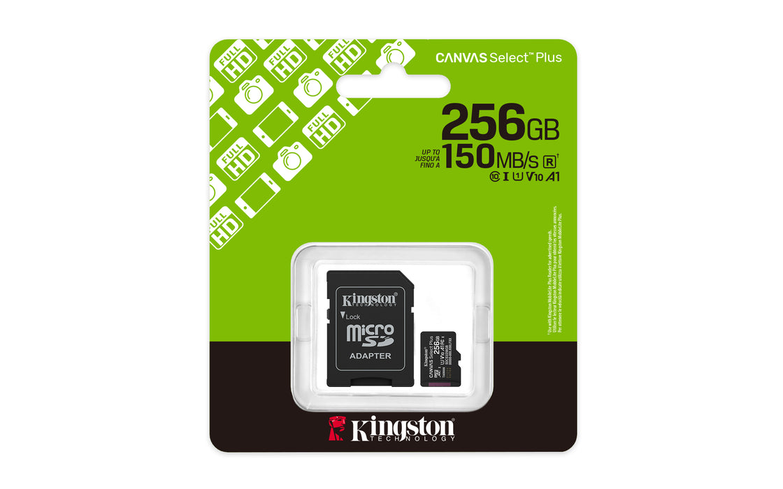 Memoria Micro Sd 256GB Kingston Hc 150MB/S Sdcs3 + Adaptador Sd