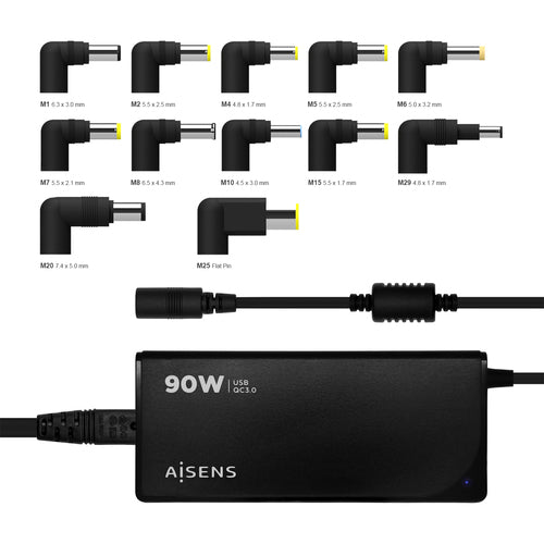 Aisens – Aslc-90wauto-bk Cargador 90W