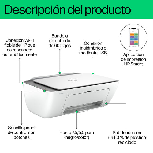 Hp Deskjet Impresora Multifunción 2820E