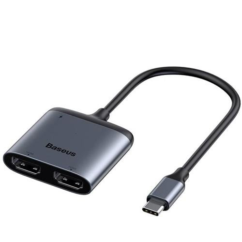 Baseus Cahub-10g Enjoy Series Type-c To 2X HDMI 4K Pd Grey