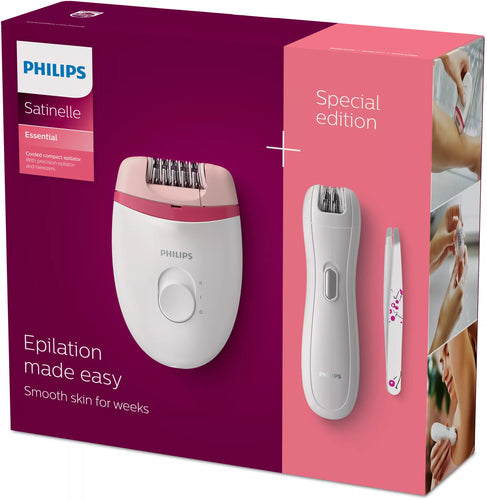 Pack Depiladora + Depiladora Mini + Pinzas Philips Brp506/00