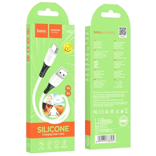 Hoco X82 Cable Silicona USB-C 3AMP 1 Metro Blanco