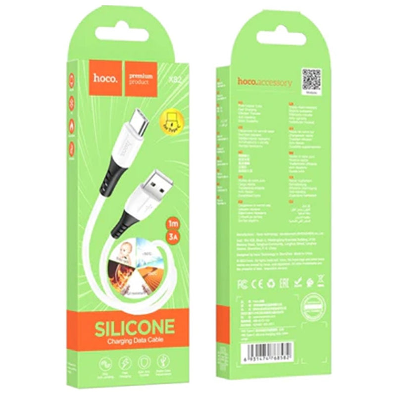 Hoco X82 Cable Silicona USB-C 3AMP 1 Metro Blanco
