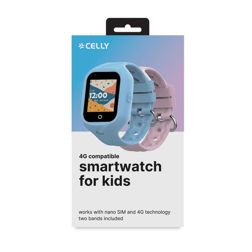 Celly Smartwatche Kids 4G 2 Correas Azul Y Rosa