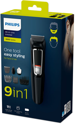 Recortadora 9 En 1 Philips Serie 3000 Mg3740 Cara Y Pelo