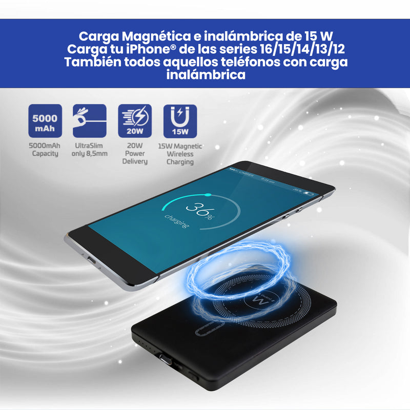 Powe Bank Ultraslim 5000MAH Magsaefe Pd 20