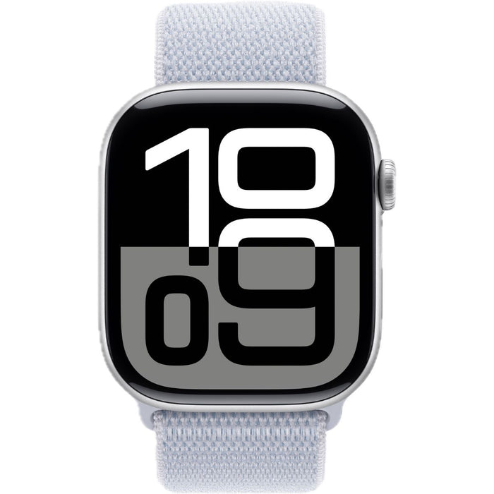 Apple Watch Series 10 – Aluminium Silver GPS 46mm with Blue Cloud Sport Band (M/L)