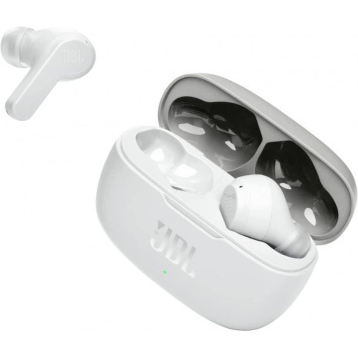 JBL Wave 200TWS True Wireless Earbuds – White | Pure Bass, 20H Battery, Mic
