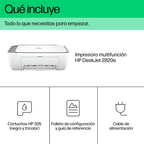 Hp Deskjet Impresora Multifunción 2820E