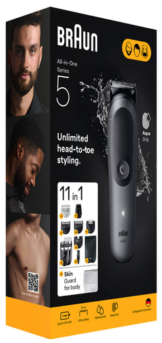 Cortapelos Corte Mínimo 5MM Braun Aio5560 (11 In 1)