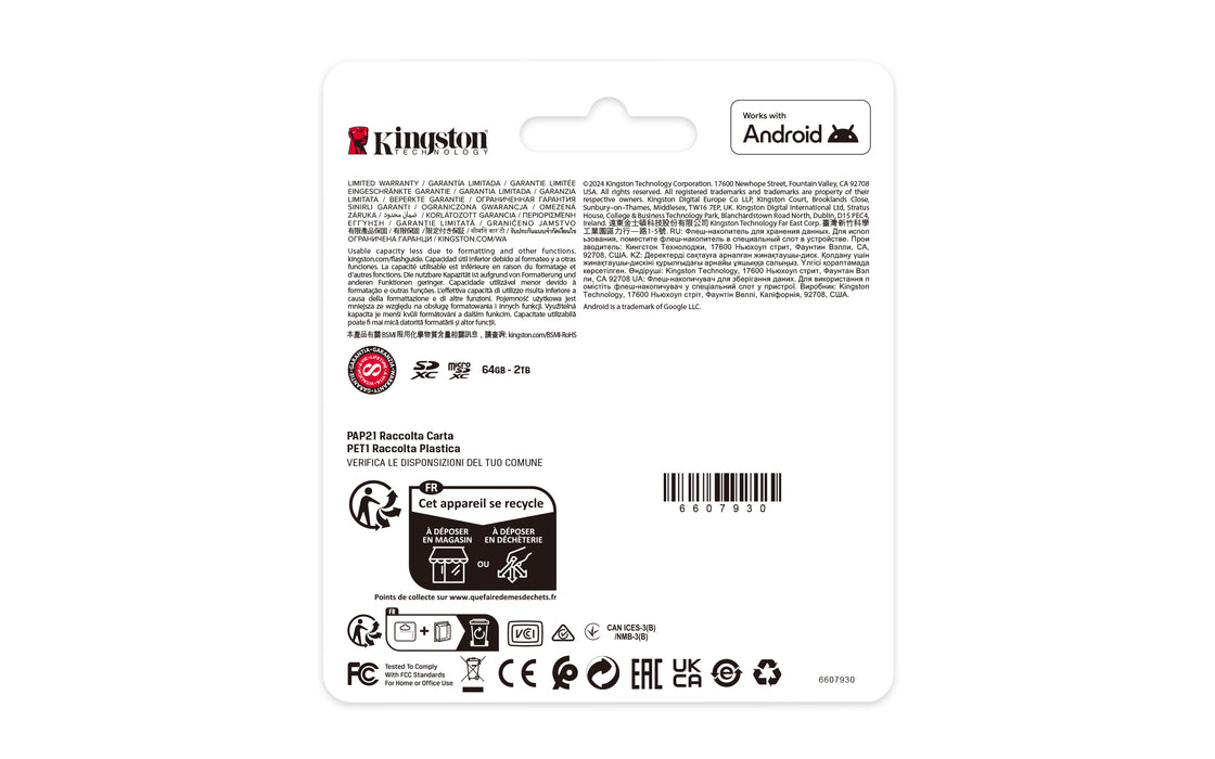 Memoria Micro Sd 256GB Kingston Hc 150MB/S Sdcs3 + Adaptador Sd