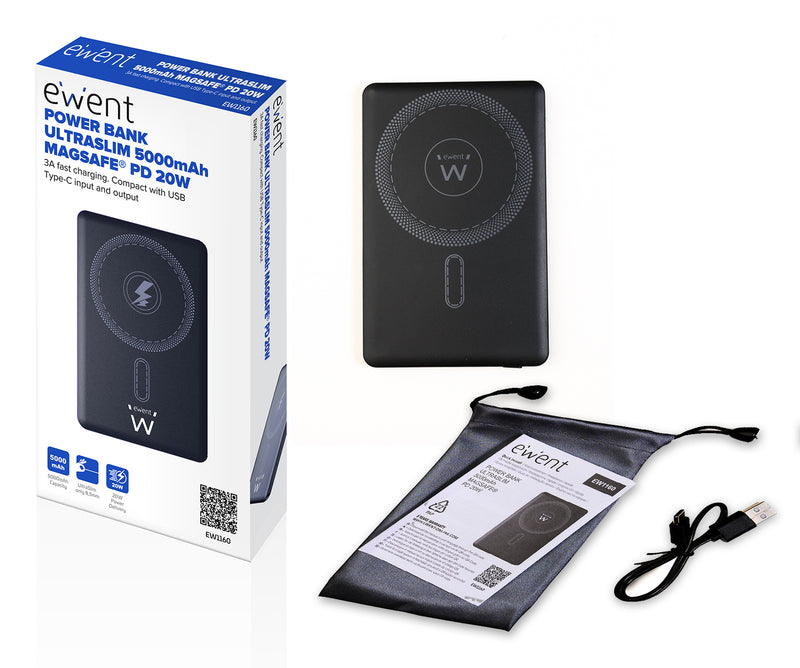 Powe Bank Ultraslim 5000MAH Magsaefe Pd 20